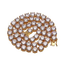 Silver/Gold Colour 8mm 18/20/24inch CZ Tennis Necklace for Men Women Cubic Tennis Chain Necklaces Hip Hop Jewellery
