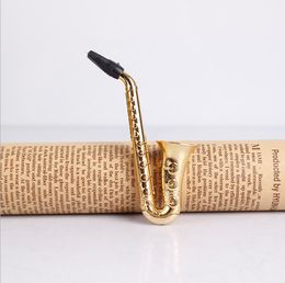 Small Saxophone Metal Pipe Smoking Card Assembly Flame-supporting Mesh