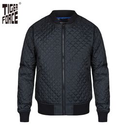 Tiger Force 2019 Argyle Men Bomber Jacket Men's Spring Jacket Fashion Autumn Windbreaker High Quality Men Coat Outerwear
