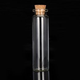 12x 45MM 2.5ML Mini Glass Bottles Empty Sample Small Glass Jars With Cork Stoppers For DIY Craft Decoration