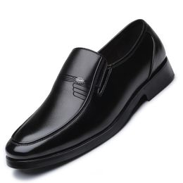 Men Leather Formal Business Shoes Male Office Work Flat Shoes Breathable Party Wedding Anniversary Shoes