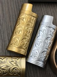 New Metal Gold Silver Skin Lighter Case Casing Shell Protection Sleeve Portable Innovative Design For Smoking Pipes Tool Hot Cake DHL