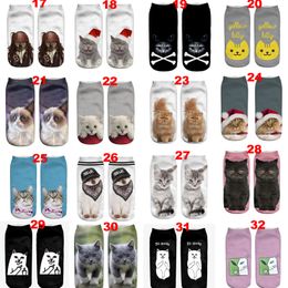3D Print Animal Sphynx Cat Women Socks calcetines Casual Cute Character Low Cut Ankle Socks Multiple Colours Harajuku
