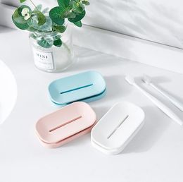 Unique soap dishes bathroom Colourful soap holder double drain soap tray holder a good helper for your family SN3396