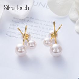 Fashion-2020 new personality Pearl Earrings Earrings Small Design Sterling Silver Earrings