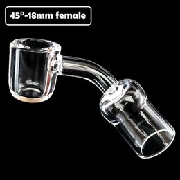 4MM Flat Top Quartz Banger with 10mm 14mm 18mm female/male Polished joint dab oil rig Smoke Accessory water pipe for smoking