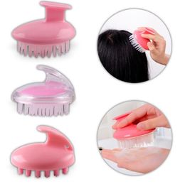 Silicone Head Massager Shampoo Scalp Brush Easy Hair Washing Comb Body Massage Brushes free ship 10pcs