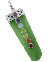 Natural crystal colored gemstone sword pendant crystal chakra pendant crystal turquoise necklace pendant multiple gems are optional free shi