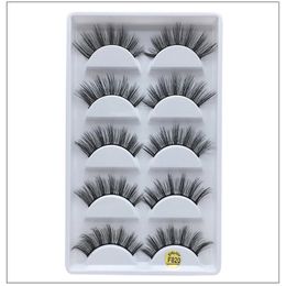 3D Mink False Eyelashes Makeup 5 pairs Eye Lashes Set Natural Long Eyelashe 6D Eye Lashes Extension 12style