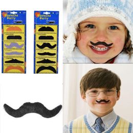 Party Costume Fake Moustache Moustache Halloween dress up party props Funny Fake Beard Whisker Party for Adult Kids Toys 6pcs/set free TNT