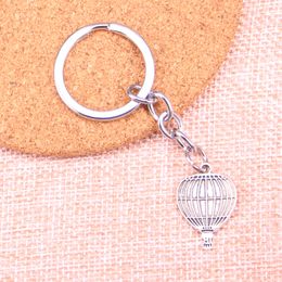 New Keychain 24*16mm hot air balloon Pendants DIY Men Car Key Chain Ring Holder Keyring Souvenir Jewellery Gift