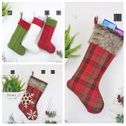 Christmas Stocking Cute tree New Year Candy Gift packaging Decorations Stocking Christmas decorative socks bags GardenT2I5364