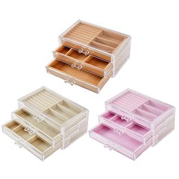 Dust-proof Transparent Acrylic Jewellery Earrings Storage Box Ladies Jewellery Earrings Display Stand Stand