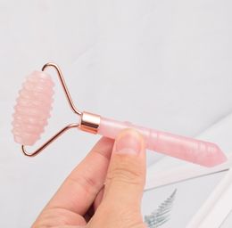 Factory Price Noiseless Single Head Jade Roller For Face Spiky Rose Quartz Jade Face Massage Roller