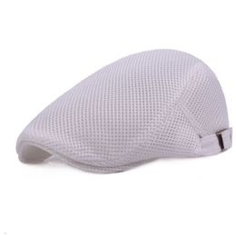 Fashion Casual Wild Men Breathable Mesh Beret Outdoor Outing Visor Solid Colour Travel Sports Sun Hat