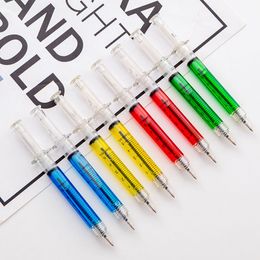 School Office Ballpoint Pens Creative Syringe Needle Ballpoint Pens Needle Black Ink Ball Pen Student Prize Advertising Gifts Pen BH2532 TQQ