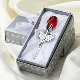 Cadeaux de mariage romantique Faveurs de cristaux multicolores avec boîte colorée Boîte Favors Baby Douche Souvenirs Ornements pour invité