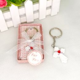 FREE SHIPPING Baby Christening Giveaway Cross Keychain in Gift Box Crucifix Key Chain Wedding Favors W9573