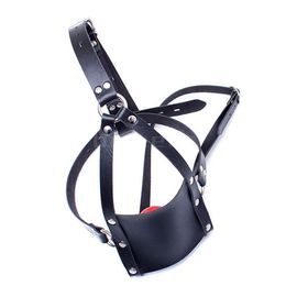 Bondage New Silicone 42mm Gag Slave Head Harness Mouth Open Locked Toy Leather strap on #R78