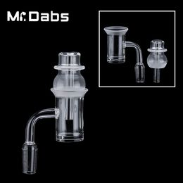 Quartz Banger Quartz Ball and Socket Nail Smoking Accessories with Clear Glass Carb Cap Good Sealing for Bong Water Pipes Dab Rigs