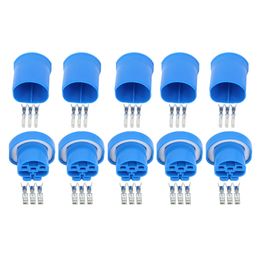 5 Sets 9004/9007/HB1/BH5 Male and Female ceramic bulb socket for Halogen headlamp pigtail car connector holder automotive connector