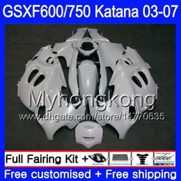 GSXF-600 For SUZUKI KATANA GSXF 750 600 GSXF600 03 04 05 06 07 Pearl White full 293HM.43 GSX 750F GSXF750 2003 2004 2005 2006 2007 Fairing