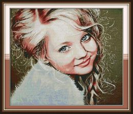 Look back and smile home cross stitch kit ,Handmade Cross Stitch Embroidery Needlework kits counted print on canvas DMC 14CT /11CT