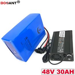 48V 30Ah Lithium battery For Electric bike 500W 1000W Motor E-bike battery 48V Rechargeable lithium battery 18650 +5A Charger