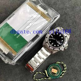 Mens Hot Selling Best Quality GS Diamonds & Gems Bezel Asia 2836-2 Automatic Movement Black Dial Stainless 316F Movement Automatic Watches