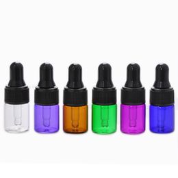 Colourful 2ml Glass E Liquid Reagent Pipette Dropper Bottles 2CC Essential Oil Perfume Bottle E Juice Vial