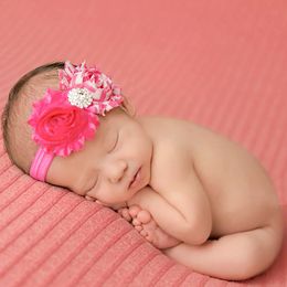 15610 Baby Chiffon Flowers Headband Girls Infant Headband Kids Elastic Headwear Children Hair Accessory 13 colors