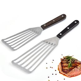 Burdock Shovel Stainless Steel Wooden Handle Shovel Kitchen Multi-Function Steak Shovel Fried Fish Eel Shovels Kitchen Tool DBC VT0838