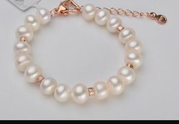 bracelet 416 +++Natural freshwater pearl bracelet 8-9mm, near round, bright, bracelet, Jewellery wholesale