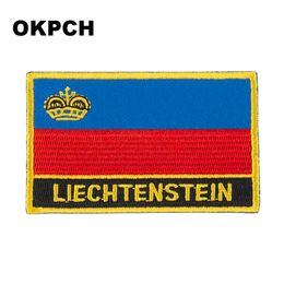 Free Shipping 8*5cm Liechtenstein Shape Mexico Flag Embroidery Iron on Patch PT0106-R