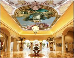 Custom 3d photo wallpapers 3D ceiling murals HD European character zenith mural wall papers for living room decoration