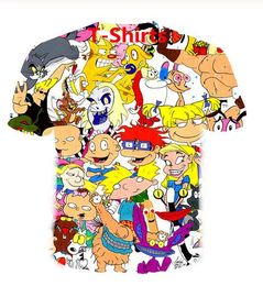 New Fashion Mens/Womans Cartoon Characters 90s T-Shirt Summer Style Funny Unisex 3D Print Casual T Shirt Tops Plus Size AA0148