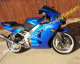 For Kawasaki Bodywork Motorcycle Parts Ninja ZX-6R ZX 6R 636 ZX6R ZX636 ZX-636 2000 2001 2002 Blue ABS Fairing Kit (Injection molding)