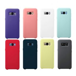 -Оригинальный Жидкая силиконовый чехол Silky Soft-Touch Shell Обложка для Samsung Galaxy S20 S10 Lite / S10e S8 S9 Примечания 8-10 с коробкой