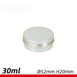 50pcs 30ml Aluminium box 52 * 20mm Aluminium can 30g Gramme cosmetic cream balm flower tea fish line metal Aluminium can
