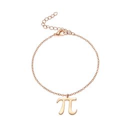 10PCS Math Pi 3.14 Symbol Number Bracelet Mathematic Science Geometry Initial Letter Digital Pai Infinite Infinity Character Teacher Jewelry