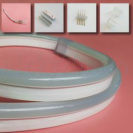12V 24V 5050 RGB LED Flexible Neon Sign Belt Tube Strip Rope Light Thick 10mm * 20mm IP67 Waterproof Color Changing Outdoor for Club Front Window Decorate