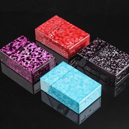Colorful Pretty Starry Sky Style Decoration Automatically Open Plastic Cigarette Case Storage Container Tobacco Shell Holder Box DHL