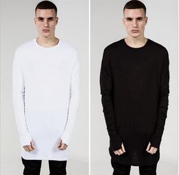 black cotton casual shirt UK - Men's T-Shirts Mens T Shirts Women Casual Shirt Long Sleeve Gloves Black White Gray Cotton S-XXXL