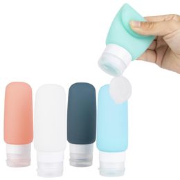 Travel Dispenser Silicone Bottle FDA Leak Proof Silicone Cosmetic Travel Size Toiletry Containers For Shampoo Lotion Soap