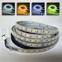 12V 5050 RGBW RGBWW LED Flexible Strip Light Tape Ribbon String CCT 5M 300LEDs IP67 Tube Waterproof Multiple Colour Changing RGB White Warm