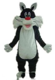 2018 factory sale Ventilationa black cat mascot suit mascot costume for adult to wear