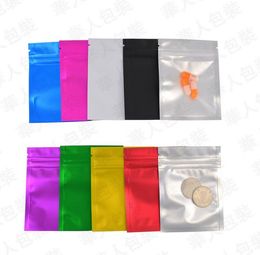 10*15cm 2000pcs/Lot DHL Colorful Resealable Zip Lock Aluminum Foil Food Storage Pouch For Beans Snacks Package Mylar Clear Bag