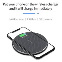 Cyberstore Fast Wireless Charger For iPhone 12 10W Quick Qi Charging for Pad iphone 11 pro max XR 8 Samsung Galaxy S20