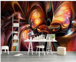 wallpaper for walls 3 d for living room Colourful fantasy line stereo decorative background wall