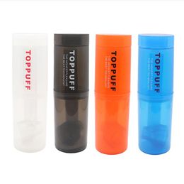 Environmental friendly plastic water pipe cup shape removable glass pipe TOPPUFF plastic water pipe